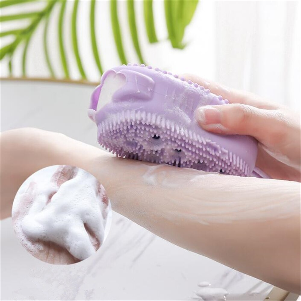 Body Scrubber, Silicone, Bath Massage Brush for Shower