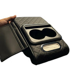 Car Center Console Armrest Cushion, Soft Padded, With Built-In Cup Holder