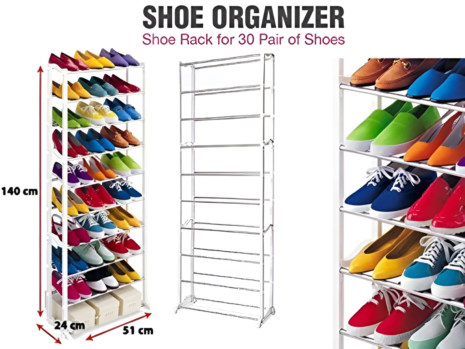 Shoe Rack, 10 Layer Storage Organizer, Lightweight Durable