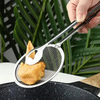 Frying Tong Strainer Spoon, Stainless Steel, Multifunction Kitchen Filter Tool