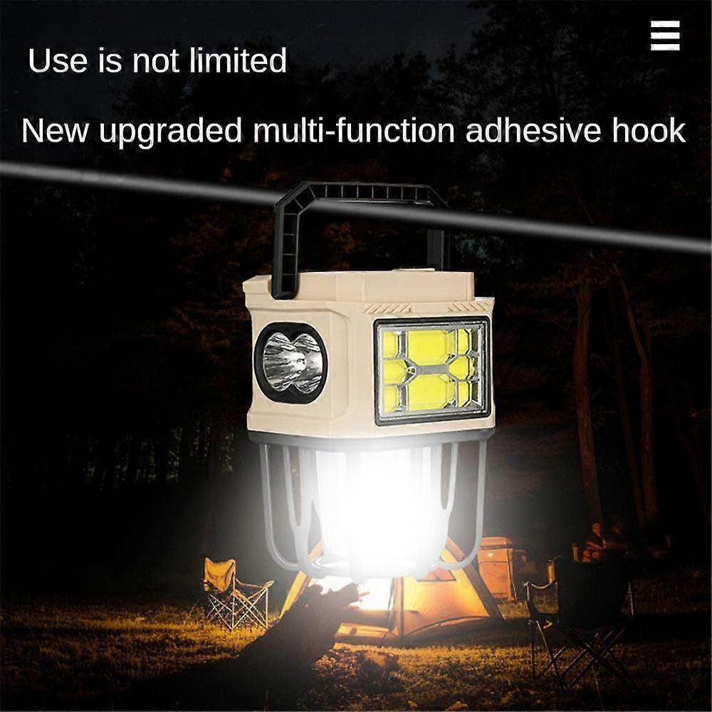 Solar Powered Hanging Camping Light, Dual Charging LED Lantern