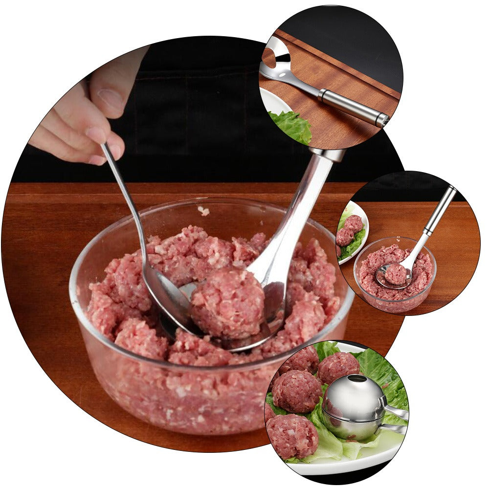 Stainless Steel Meatball Spoon – Non-Stick Scoop Ball Maker
