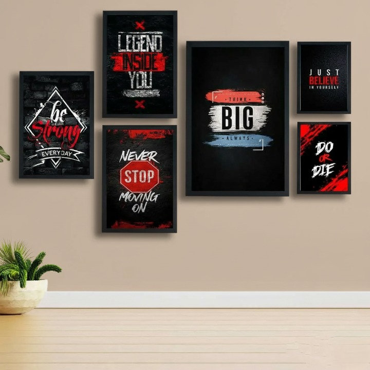 Inspirational Quote Wooden Frames for Home Office Gym