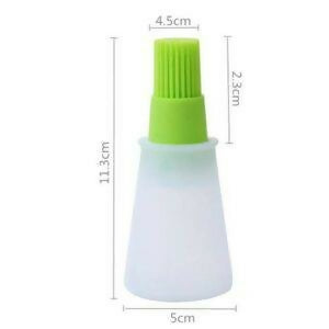 Portable Silicone Oil Bottle with Brush | Grill Oil Brushes for Kitchen Baking BBQ Tool Kitchen Tools for BBQ (Random color)