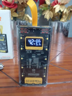 Transparent Power Bank 20000 mAh With Emergency Lights Digital Display Black Colour Fast Charging Portable Charger
