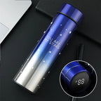 LED Temperature Display Water Bottle Stars Design | Smart Stainless Steel Vacuum 500ml Flask | Random Color LED Temperature Display Water Bottle