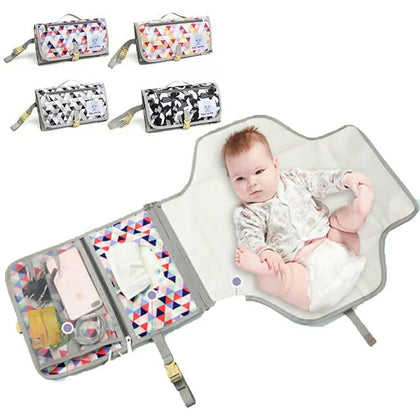 Diaper Pouch (Waterproof), Baby Product Storage, Stroller Bag, Mother's Bag, Diaper Changing Sheet, Baby Shower Gift