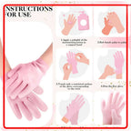 Silicone Moisturizing Gloves Set for Dry Cracked Hands