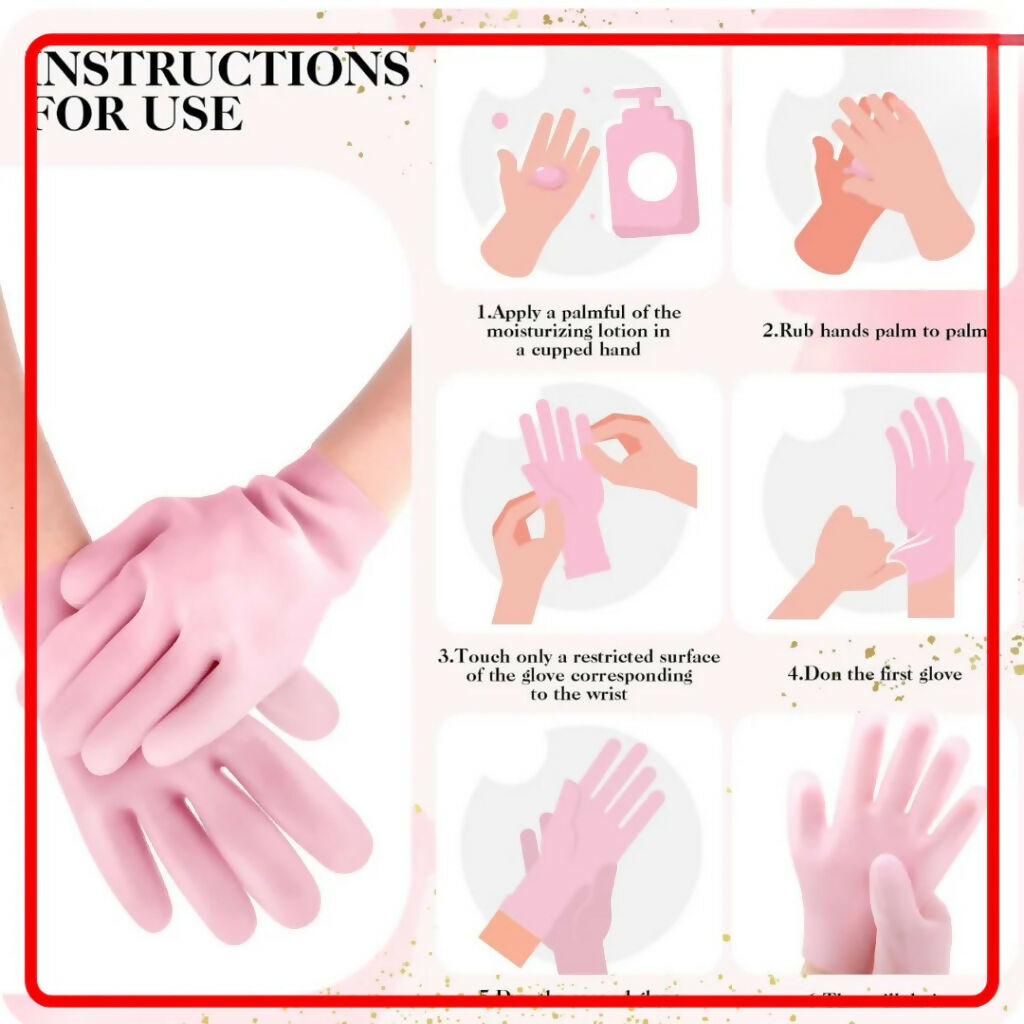 Silicone Moisturizing Gloves Set for Dry Cracked Hands