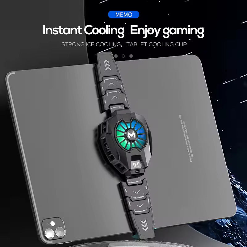 Tablet Cooling Radiator DL05 Semiconductor Fan with Temperature Display Adjustable Fit