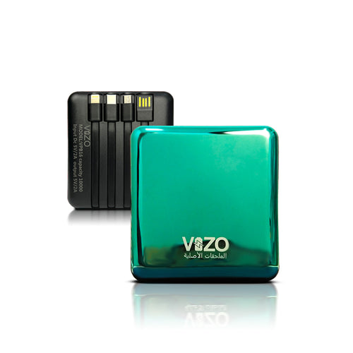 Power Bank, Metal Body with Type C Micro USB and Lightning Cables - 10000mAh