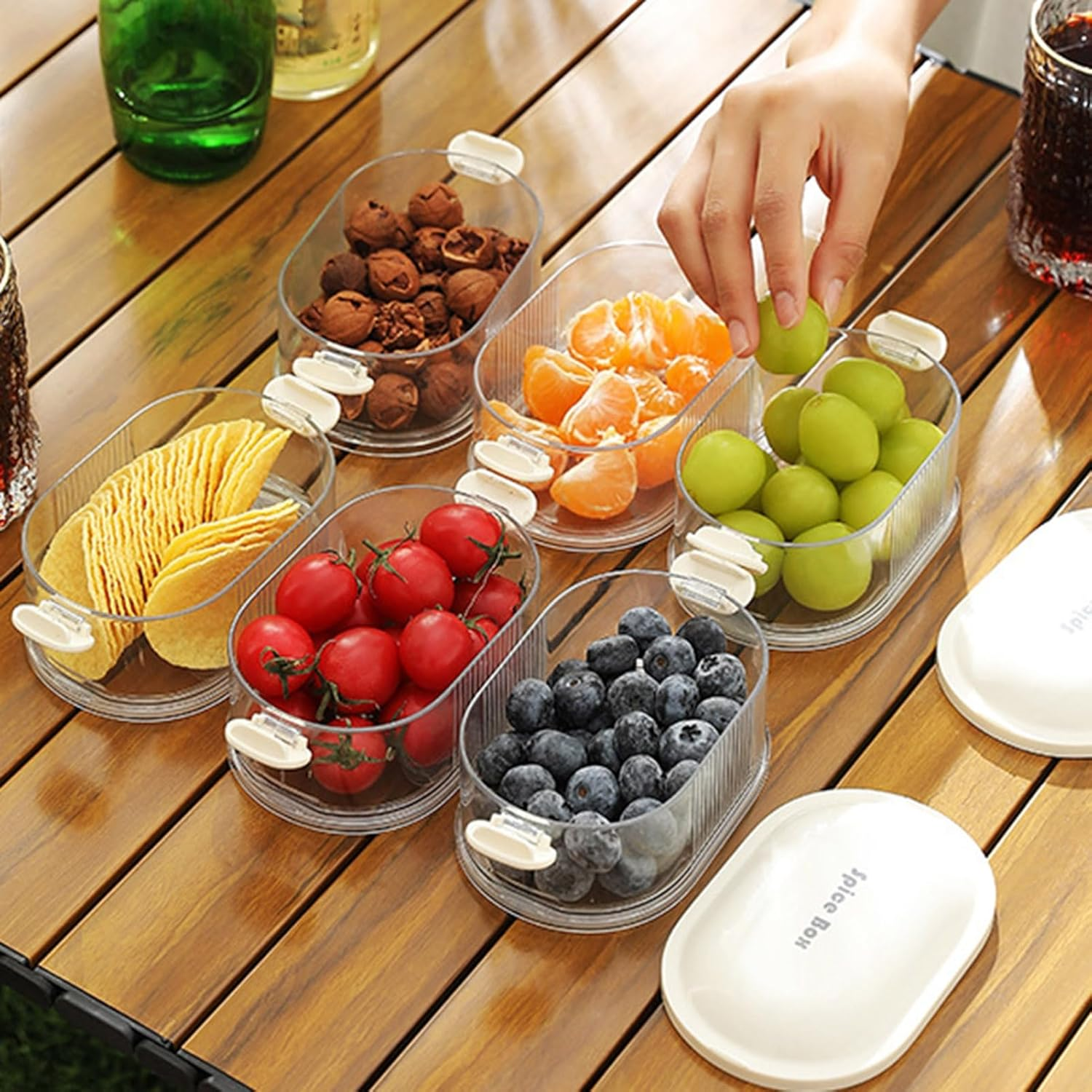 Seasoning Storage Box, 4 Layers Multi-Layered, Multi Tableware Set Accessories