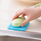Bathroom Soap Holder with Waterfall Drain, Silicone Soap Saver