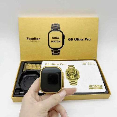 Smartwatch, G9 Ultra Pro Golden Edition, Bluetooth Calling AMOLED Display