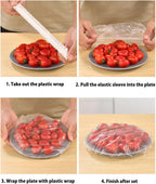 Shopper. Plastic Bowl Cover Stretch Lids for Food Storage