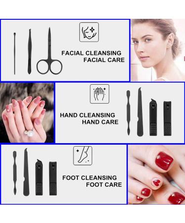 Nail Clipper, Professional Set with Leather Case for Hand Foot Care