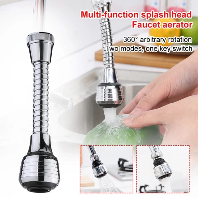 Turbo Flex 360 Flexible Faucet Sprayer, Dual Water Flow Modes
