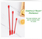 3 pcs Mini Silicone Telescopic Spatula and Scooping Spoon, Mini Makeup Spatula , Heat-resistant Silicone Spatula Sets for Cooking, Cosmetics