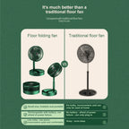 Fan, Portable Rechargeable Telescopic Folding, for Table with 3 Speed Levels