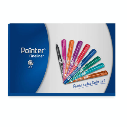 Dollar Pointer Fine Liner Pack of 15 Mixed Color