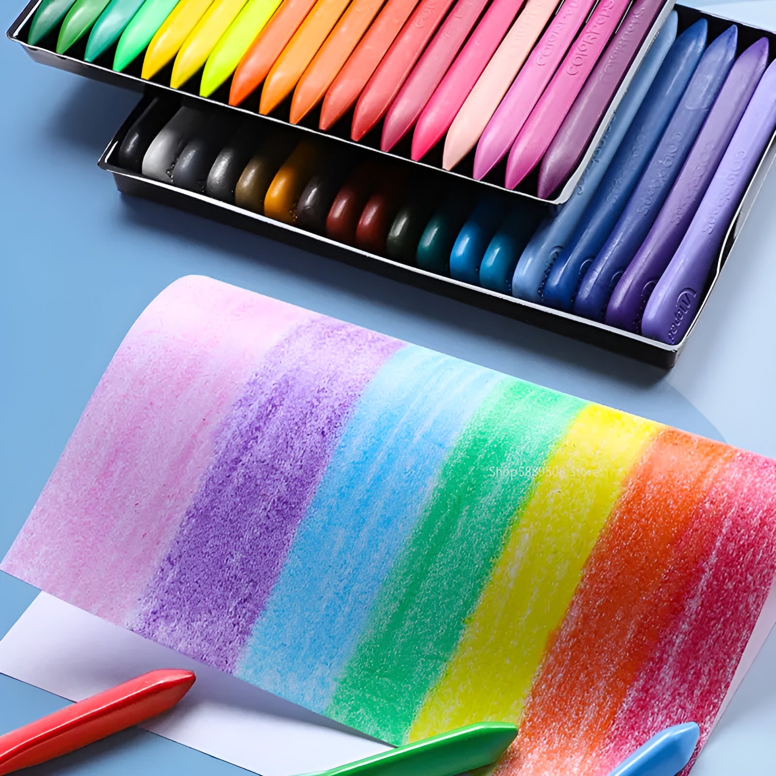 Color, Plastic Crayons Triangular Grip Set for Kids