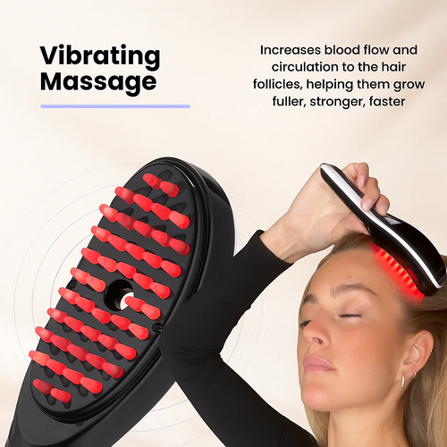 Electric Massage Comb with Light Therapy & Spray Function