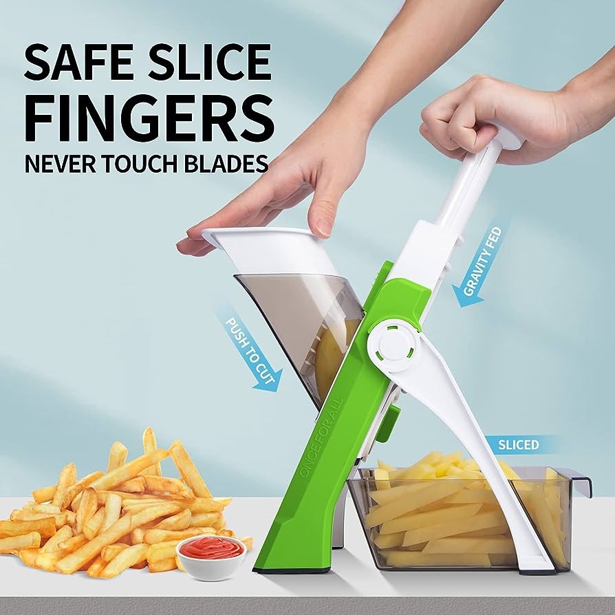 Mandoline Slicer Safe Vegetable Cutter – Adjustable Multi-Function Grater