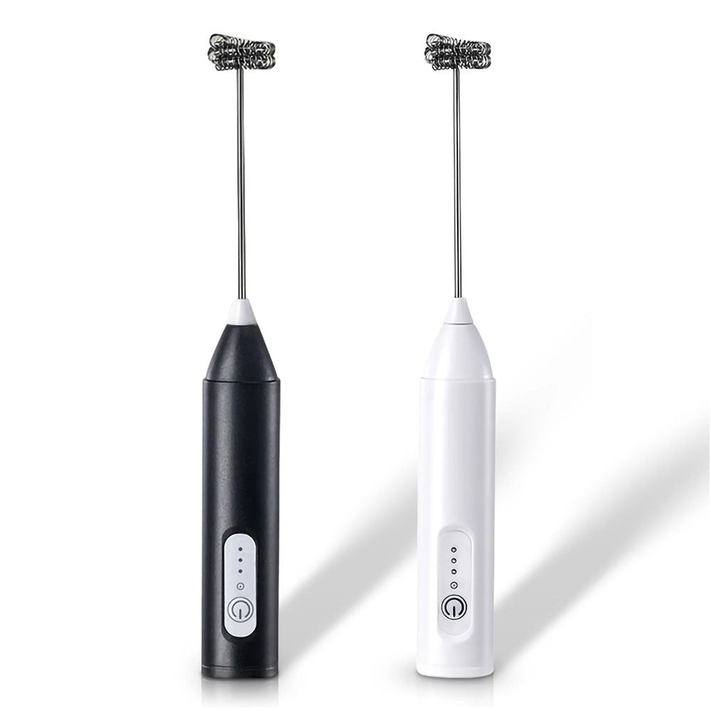 USB Rechargeable Handheld Milk Frother with Stainless Steel Whisk