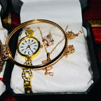 Ladies Watch With Jewellery And Bangle Elegant Timeless Style for Women