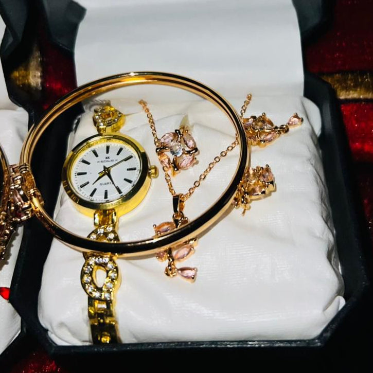 Ladies Watch With Jewellery And Bangle Elegant Timeless Style for Women