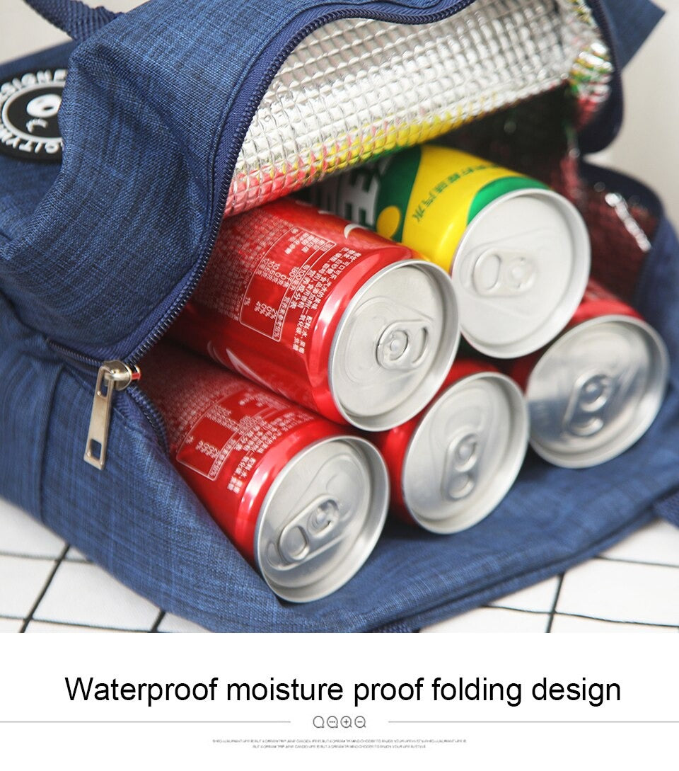 Portable Thermal Insulated Lunch Bag Tote Cooler