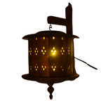 Wooden Wall Lamp Round
