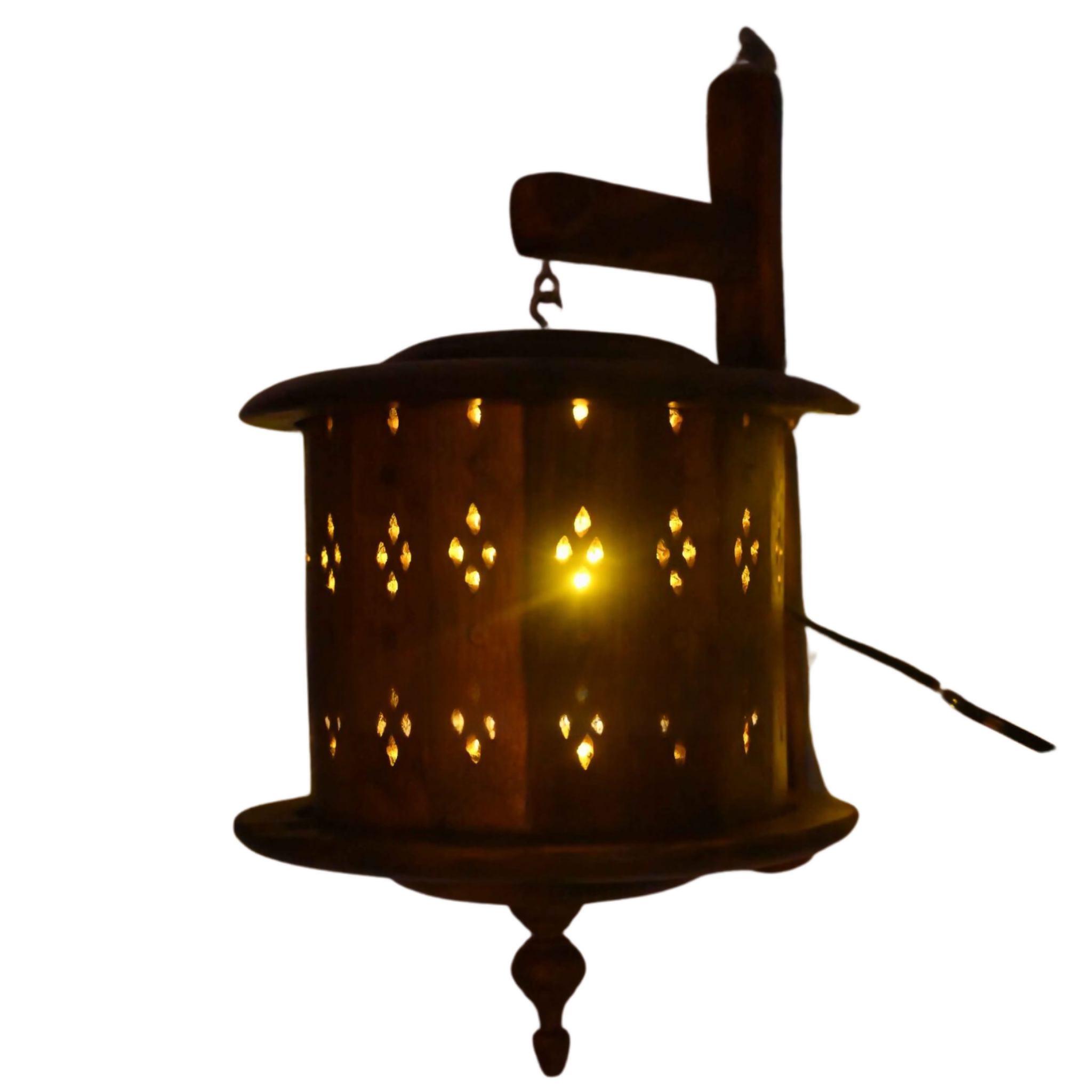 Wooden Wall Lamp Round