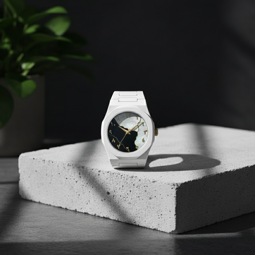 White Aura Watch Elegant Stylish Design