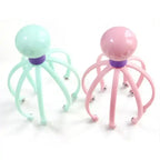 Octopus Shape Manual Head Scalp Massager 8 Roller Ball Design
