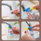 Splash Fan Faucet Nozzle | 360° Rotating Water-Saving Filter Tap Extension | 3-Mode Spray Head | Random Color | Pack of 1