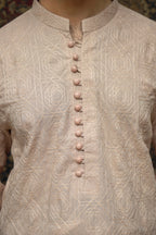 CREAM CHICKEN COTTON MEN'S KAMEEZ SHALWAR