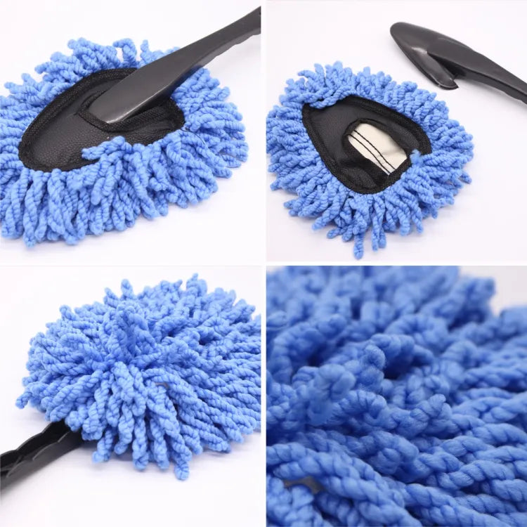 Car Cleaning Waxing Brush Telescopic Handle Soft Microfiber Brush