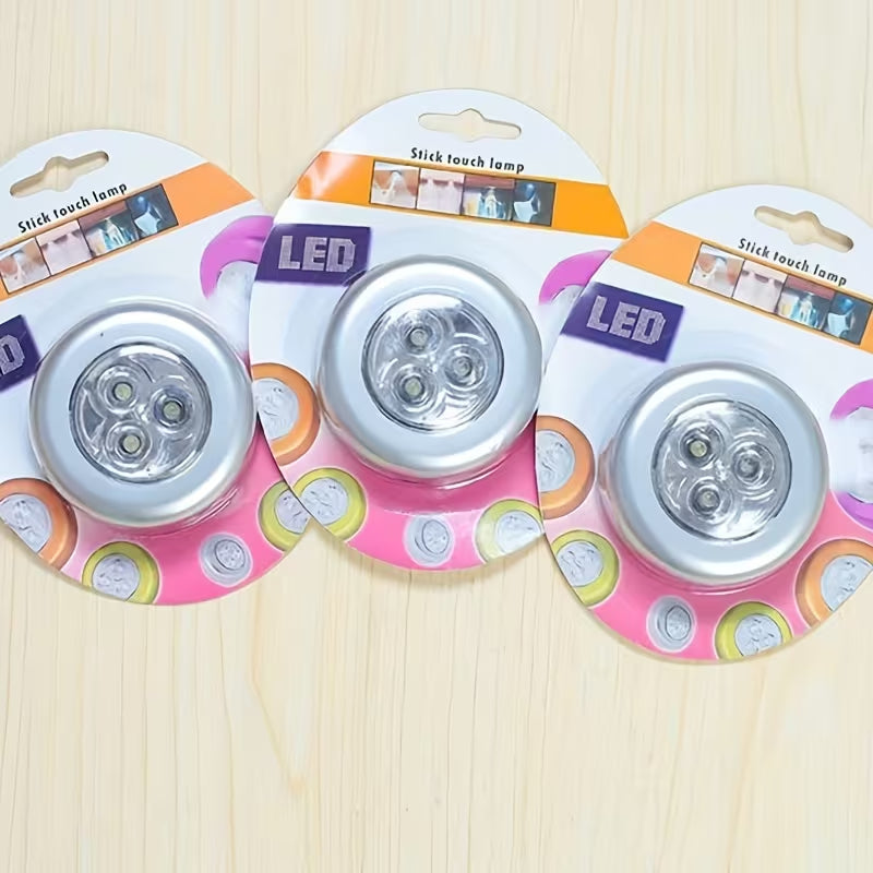 LED Tap Light Self Adhesive Night Lamp – Battery Powered Touch Light