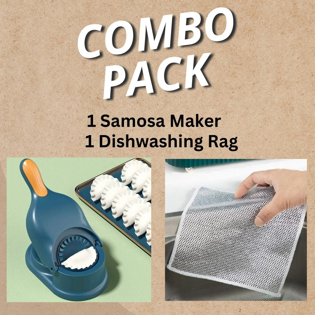 2-in-1 Dumpling Maker Press, Dough Flattener & Sealing Mould