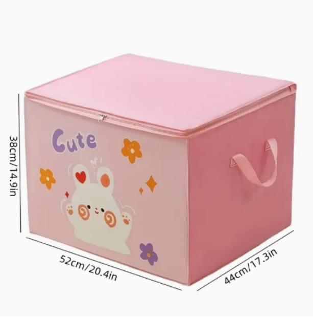 Cartoon Storage Bag Kids Organizer Foldable Toy Basket