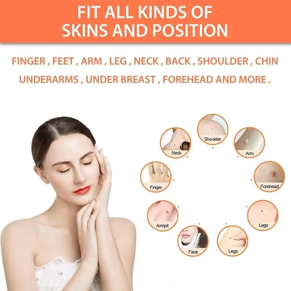 DermaSmooth Skin Tag Remover Patch | Fast, Safe & Painless Skin Tag & Mole Removal | Nano-Microneedle Technology | 72 Patches