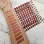 Set of 12/6 Pcs Matte Nude Lip Liners | Pigmented Lip Pencil Set