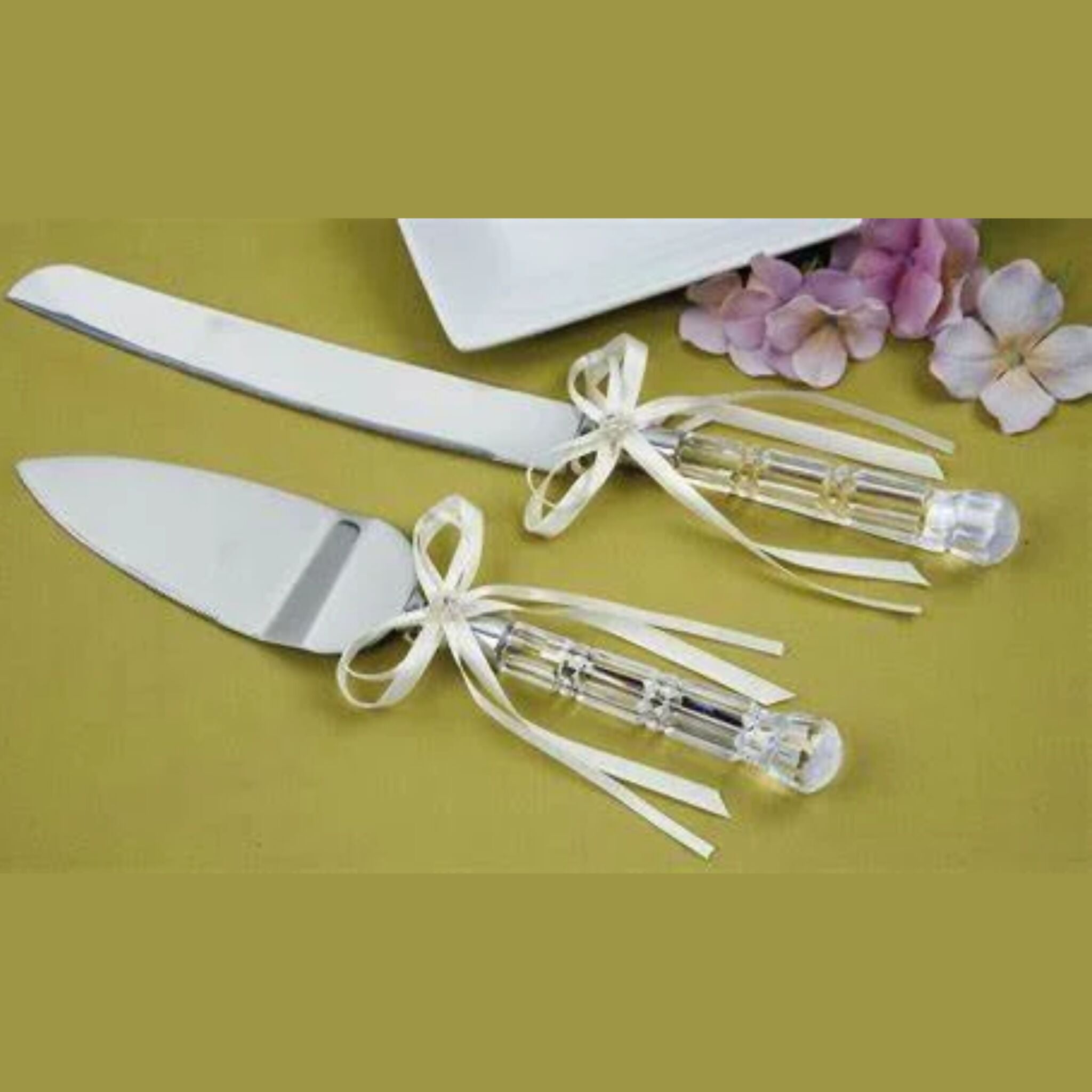 Elegant Crystal Cake Knife Server Set – Action WebStore