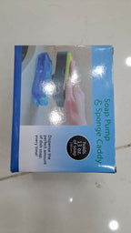 2-in-1 Soap Pump & Sponge Caddy Dispenser | Kitchen Liquid Soap Dispenser with Sponge Holder for Easy Dishwashing without sponge