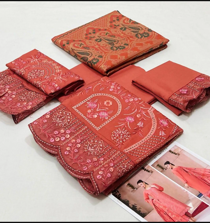 Pink Chickenkari Lawn 3pc Suit For Women