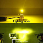 M3 LED Motorbike Headlight Bulb 55W 3 Color Modes Waterproof Universal Fit