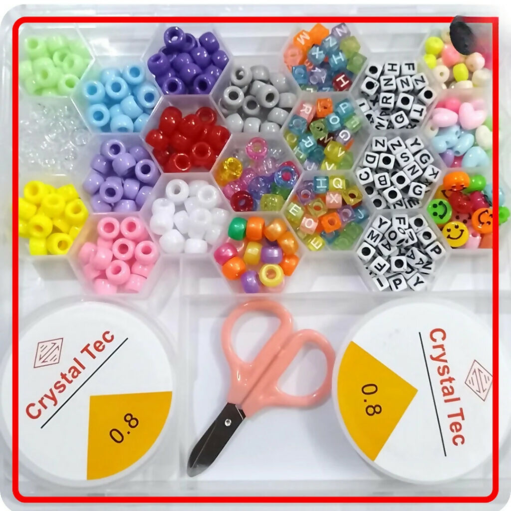 Kitty & Flower Beads Set, for Kids & DIY Crafting