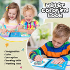 Magic Water Drawing Book, Reusable Coloring Book with Water Pen, Perfect for Kids