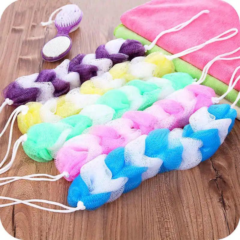 Scrubber Bath, Back Belt Long Handle Body Cleaning Strap - 2 Pieces